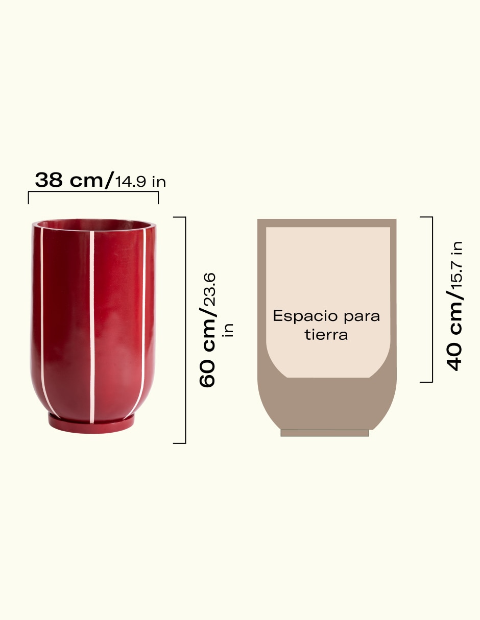 Maceta de fibra de vidrio 2