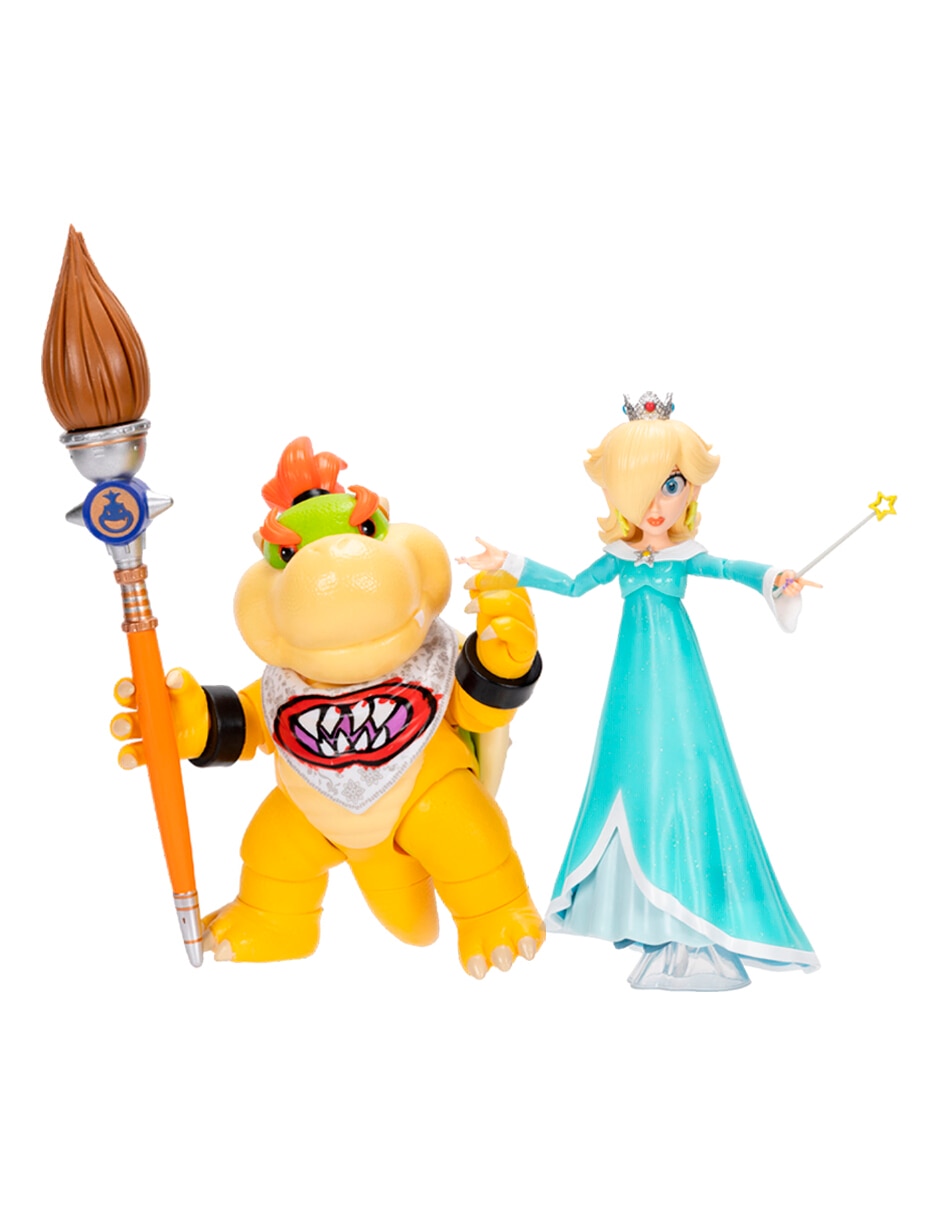 Set de figura de colección articulada the super mario galaxy movie bowser jr. Collectors 2 en 1