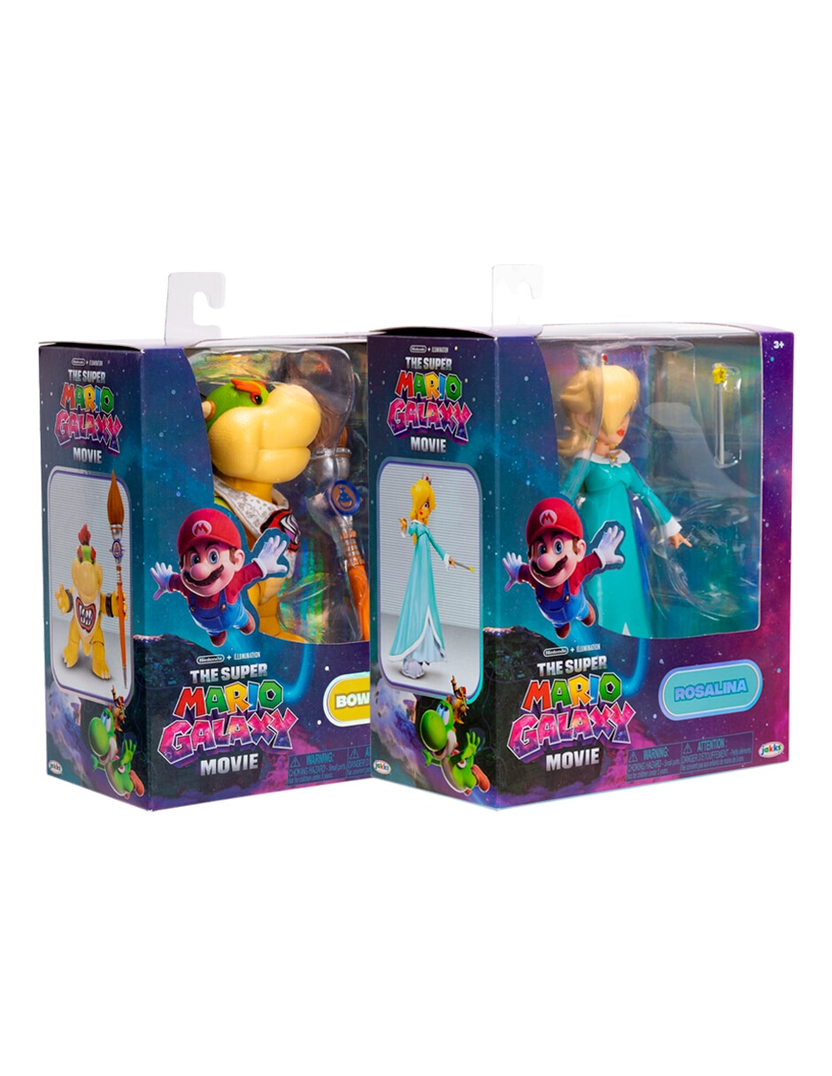 Set de figura de colección articulada the super mario galaxy movie bowser jr. Collectors 2 en 1 2